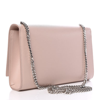 Saint Laurent Grain De Poudre Medium Classic Monogram Kate Satchel Marble Pink 3 of 11