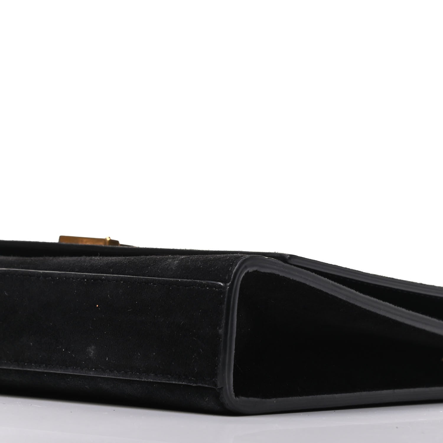 Saint Laurent Suede Small Classic Monogram Palm Tree Kate Satchel Black 8 of 8