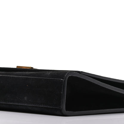 Saint Laurent Suede Small Classic Monogram Palm Tree Kate Satchel Black 8 of 8