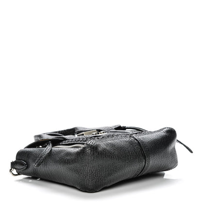 3.1 Phillip Lim 3.1 Textured Calfskin Woven Panel Mini Pashli Satchel Black Silver 4 of 10