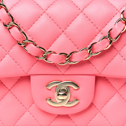 Chanel Lambskin Quilted Mini Rectangular Flap Pink 8 of 11