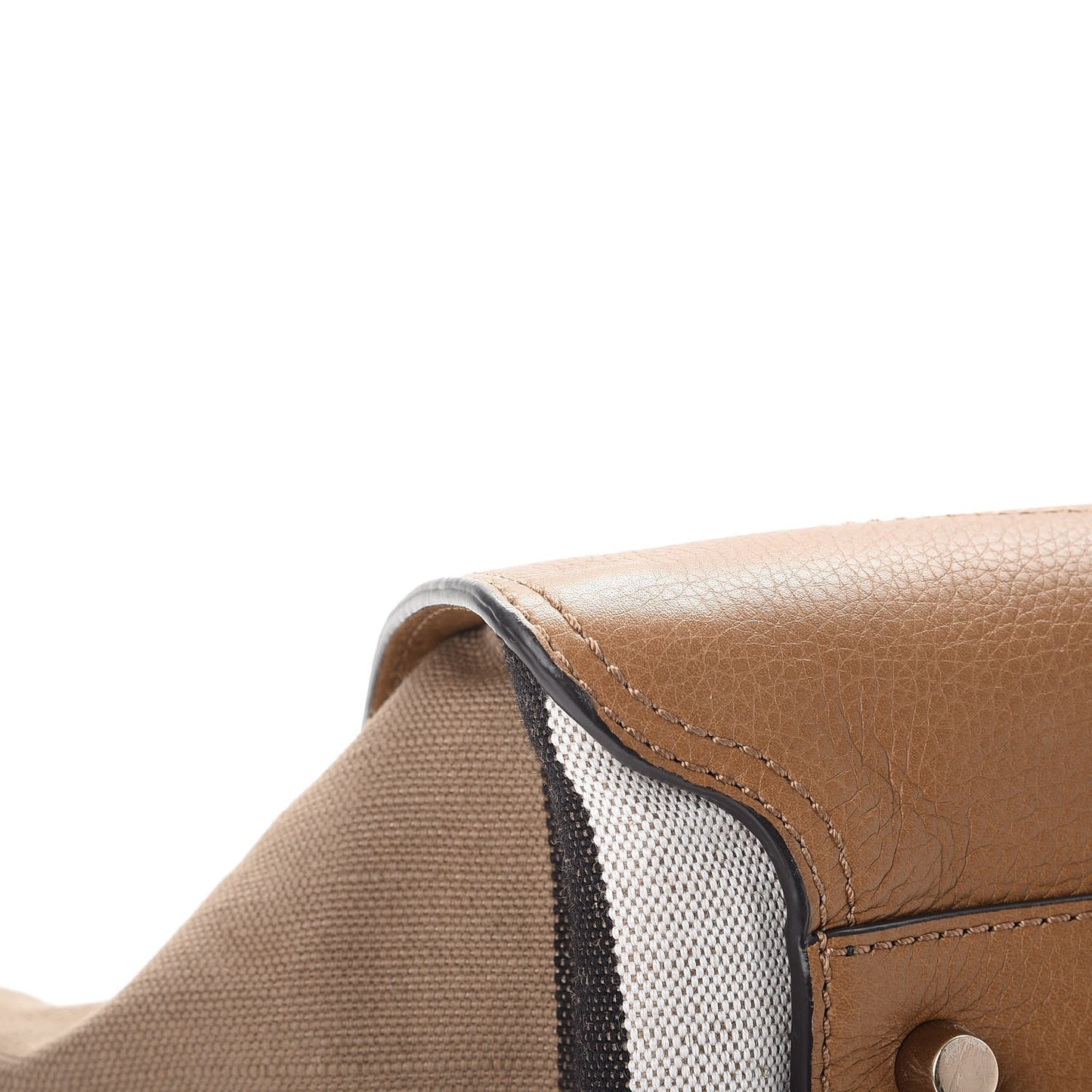 Mega Check Grained Calfskin Medium Harcourt Satchel Saddle Brown