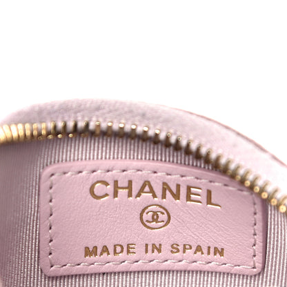 Chanel Caviar Quilted CC Zip Card Holder Light Pink 6 of 14