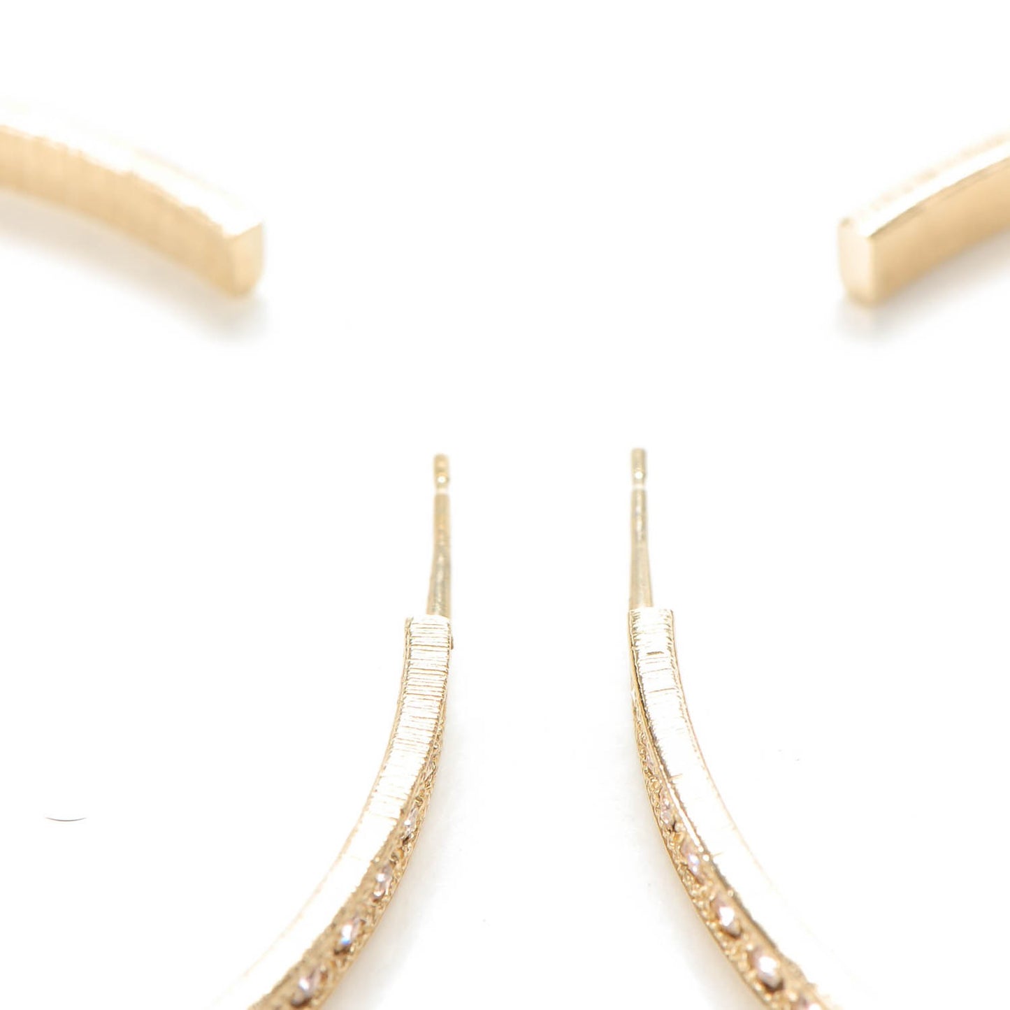 Crystal CC Hoop Earrings Gold Pale Pink