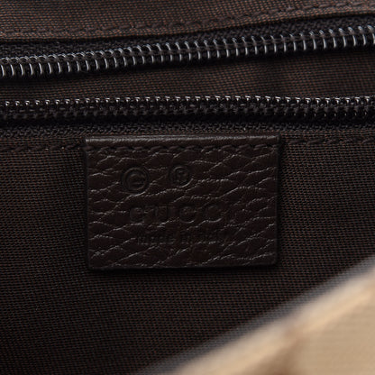 Gucci Monogram Flap Messenger Bag Beige Dark Brown 6 of 9