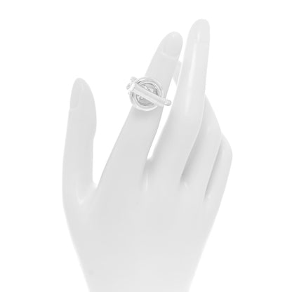 Hermes Sterling Silver GM Croisette Ring 50 5.5 2 of 6