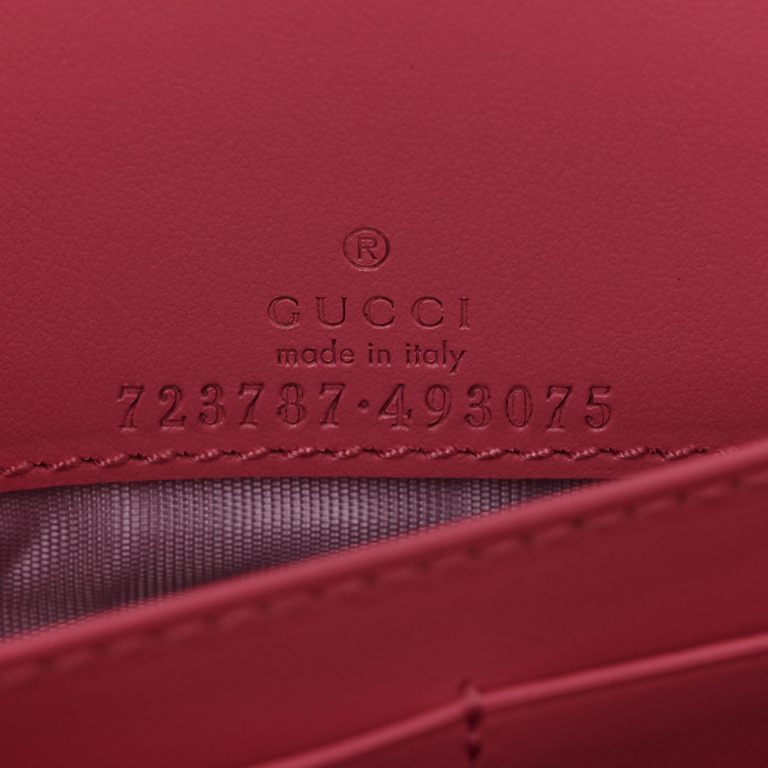 Gucci Calfskin GG Matelasse Chain Wallet Rhodamine Pink 6 of 9