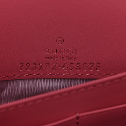 Gucci Calfskin GG Matelasse Chain Wallet Rhodamine Pink 6 of 9