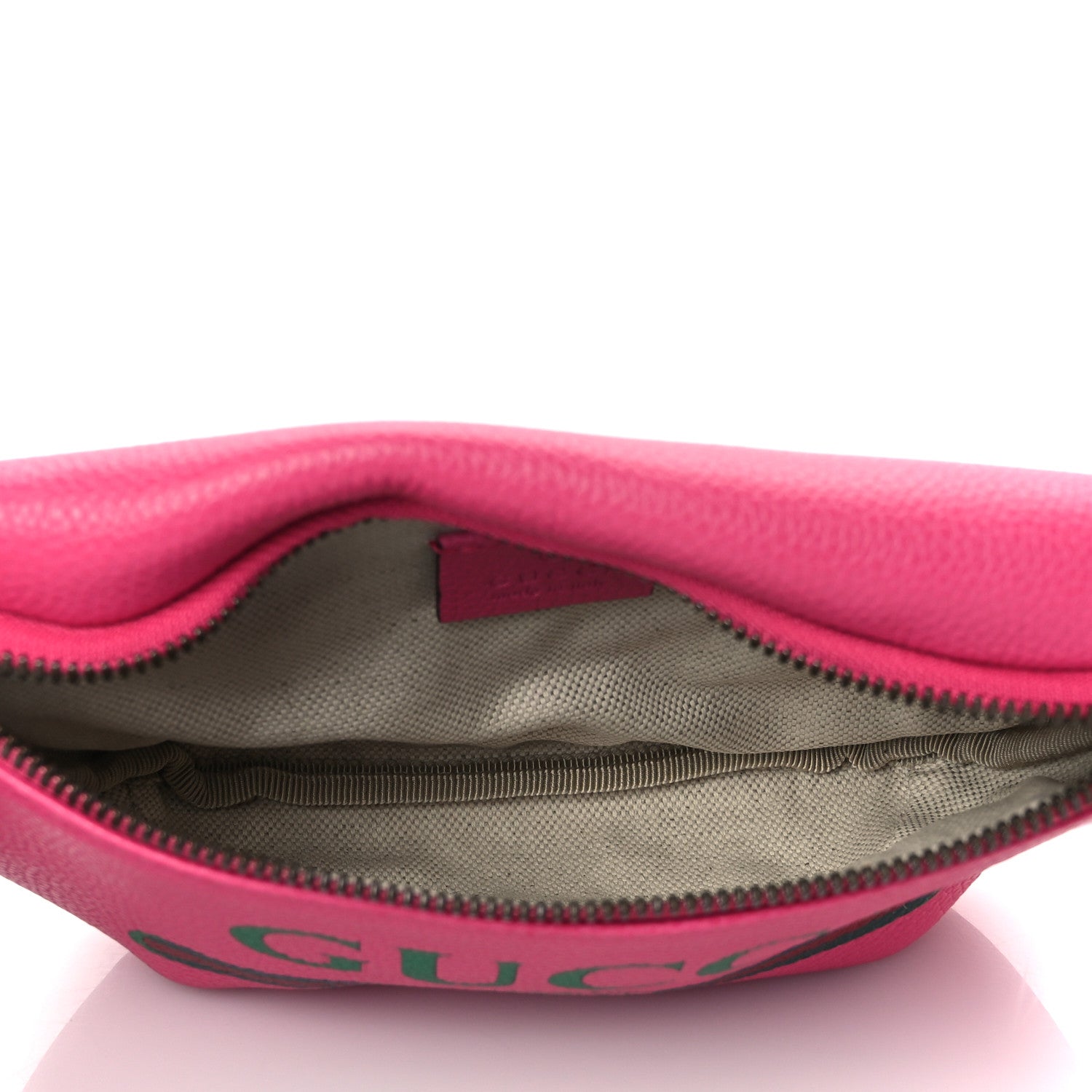 Gucci Grained Calfskin Small Logo Belt Bag Box Pink Green 4 of 10