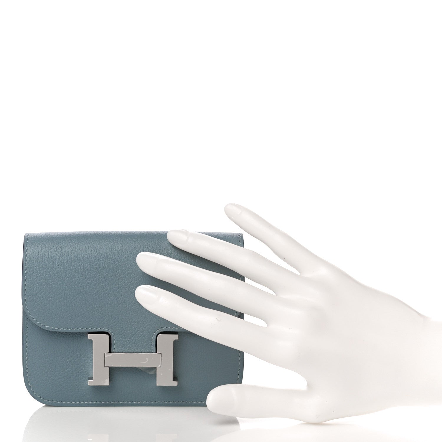 Hermes Evercolor Constance Slim Wallet Ciel 3 of 11