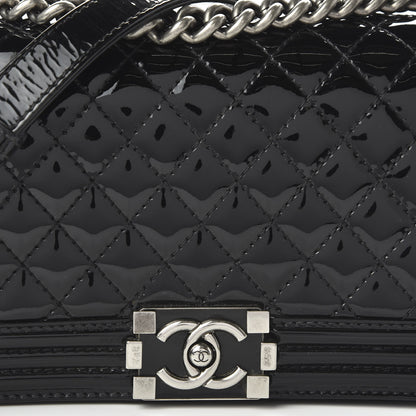 Chanel Patent Calfskin Quilted Medium Boy Flap Black 10 of 10