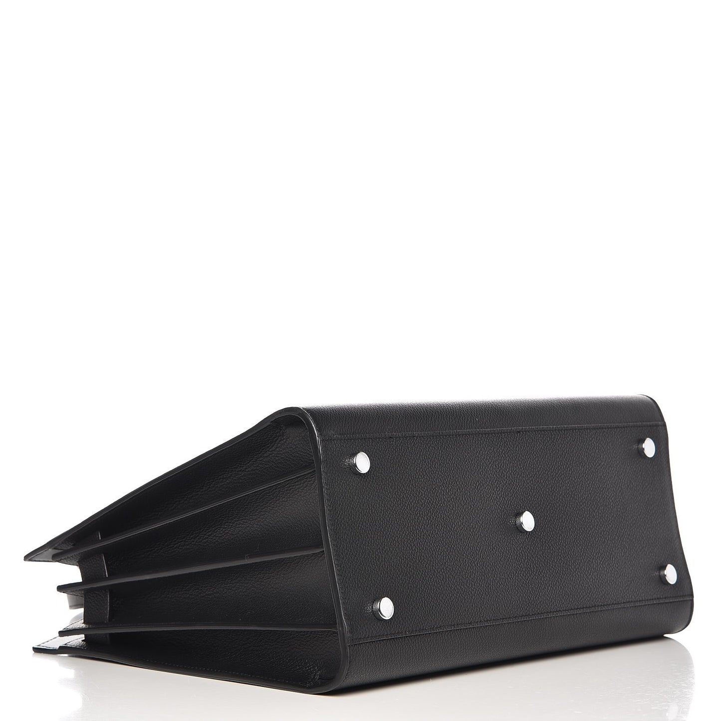 Grained Calfskin Small Sac De Jour Black