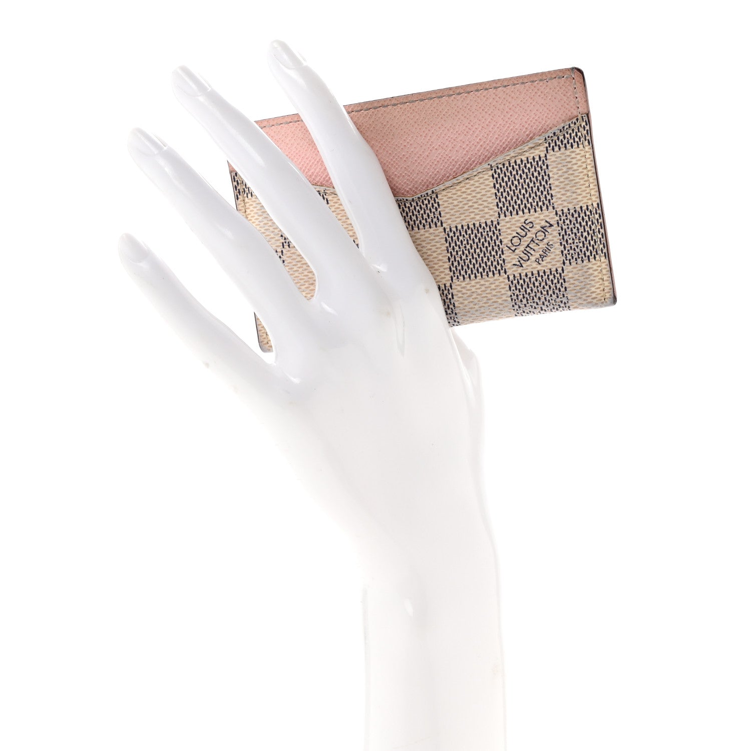 Louis Vuitton Damier Azur Daily Card Holder Rose Ballerine 2 of 13