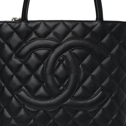 Chanel Caviar Quilted Medallion Tote Black 9 of 14