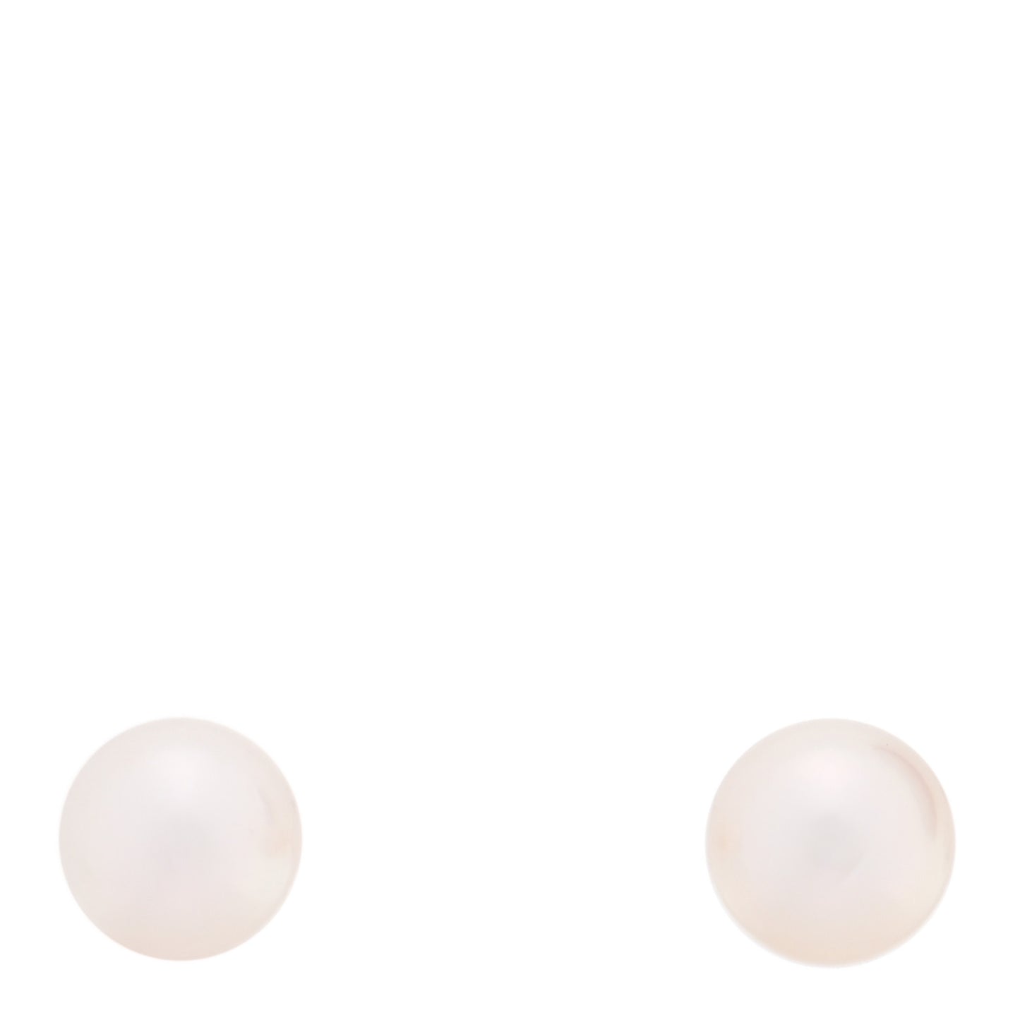 18K Yellow Gold Akoya Cultured Pearl 7-7.5mm Stud Earrings