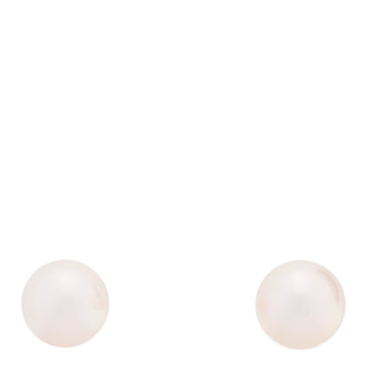 Mikimoto 18K Yellow Gold Akoya Cultured Pearl 7-7.5mm Stud Earrings 1 of 5