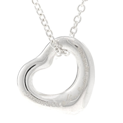 Tiffany Sterling Silver 11mm Elsa Peretti Open Heart Pendant Necklace 4 of 4