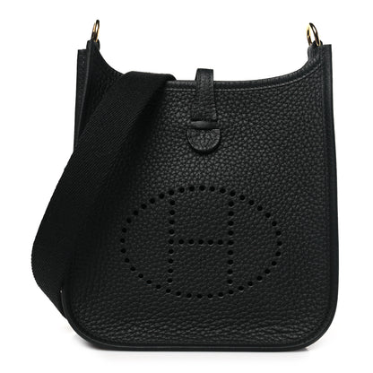 Hermes Taurillon Clemence Evelyne TPM Black 1 of 11