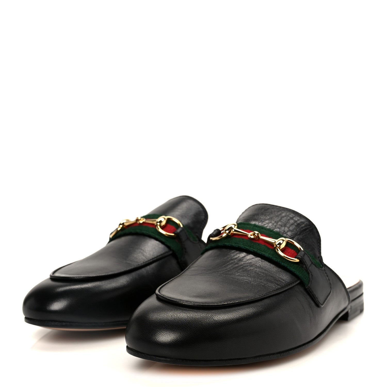 Gucci Malaga Kid Web Womens Princetown Slippers 37 Black 4 of 10