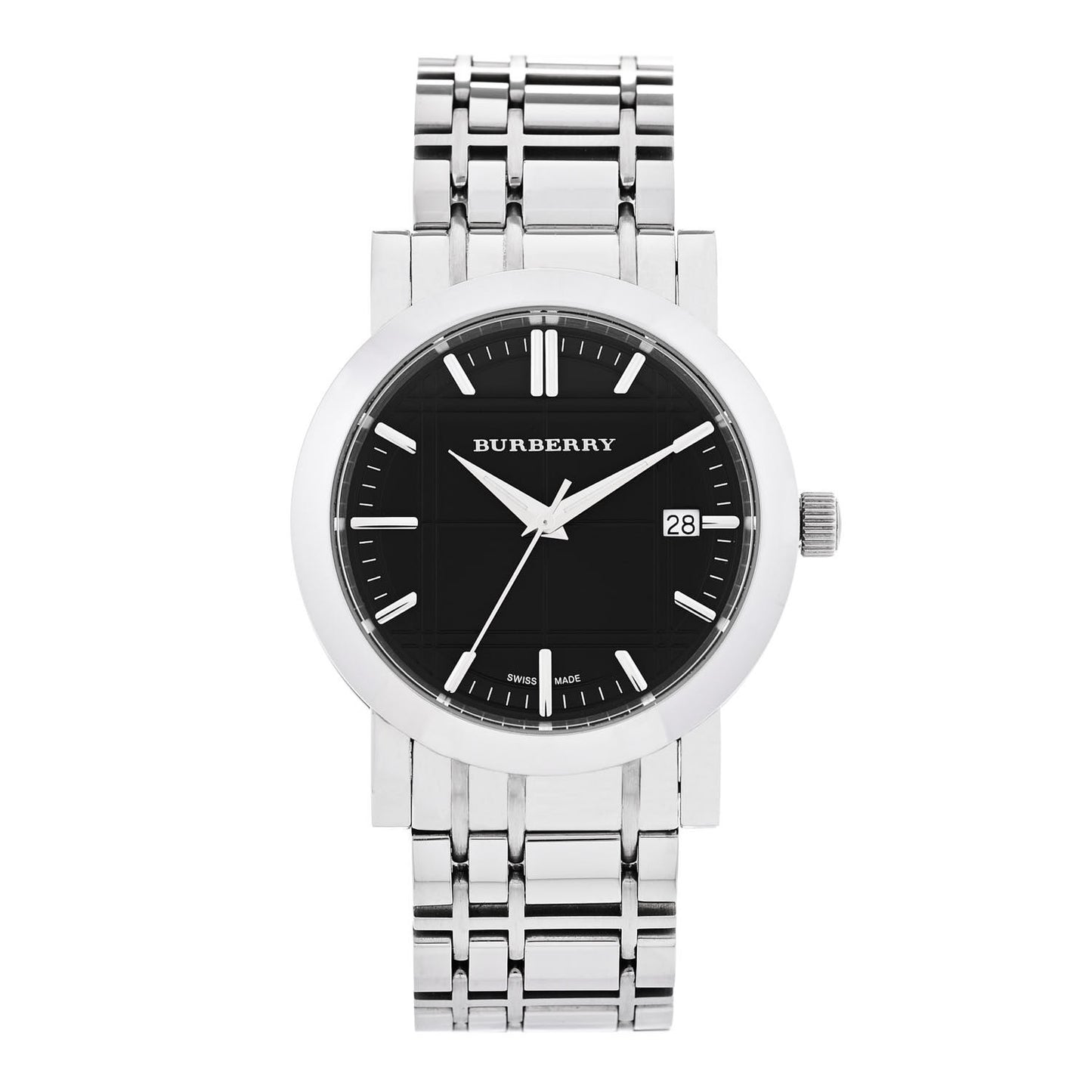 Stainless Steel 38mm Heritage Quartz Watch Black BU1364