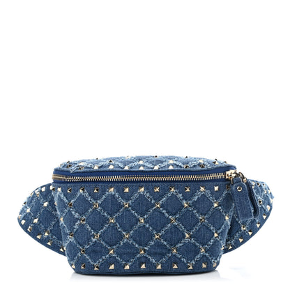 Valentino Garavani Denim Rockstud Spike Belt Bag Denim 1 of 8
