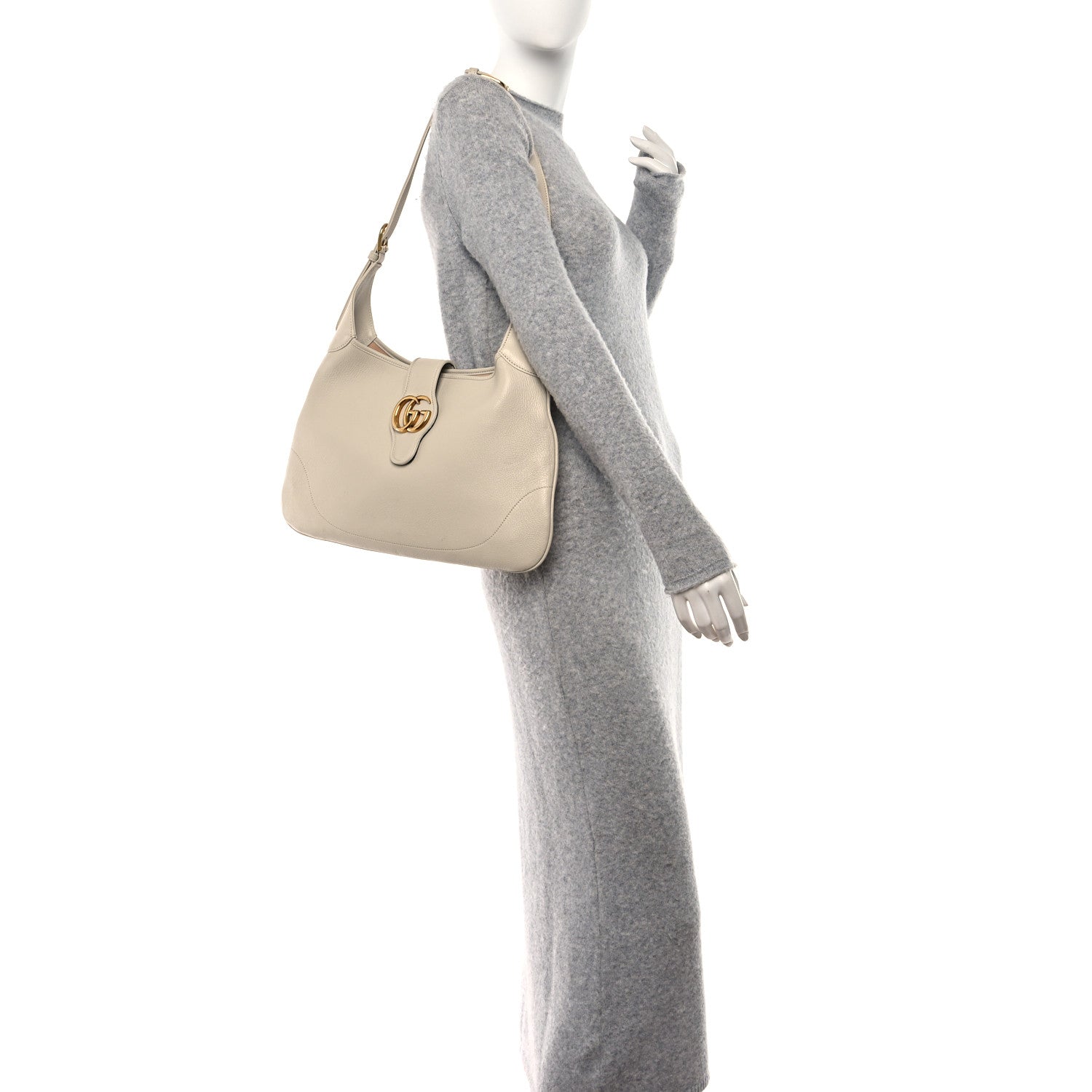 Gucci Goatskin Medium Aphrodite Shoulder Bag Mystic White 2 of 12