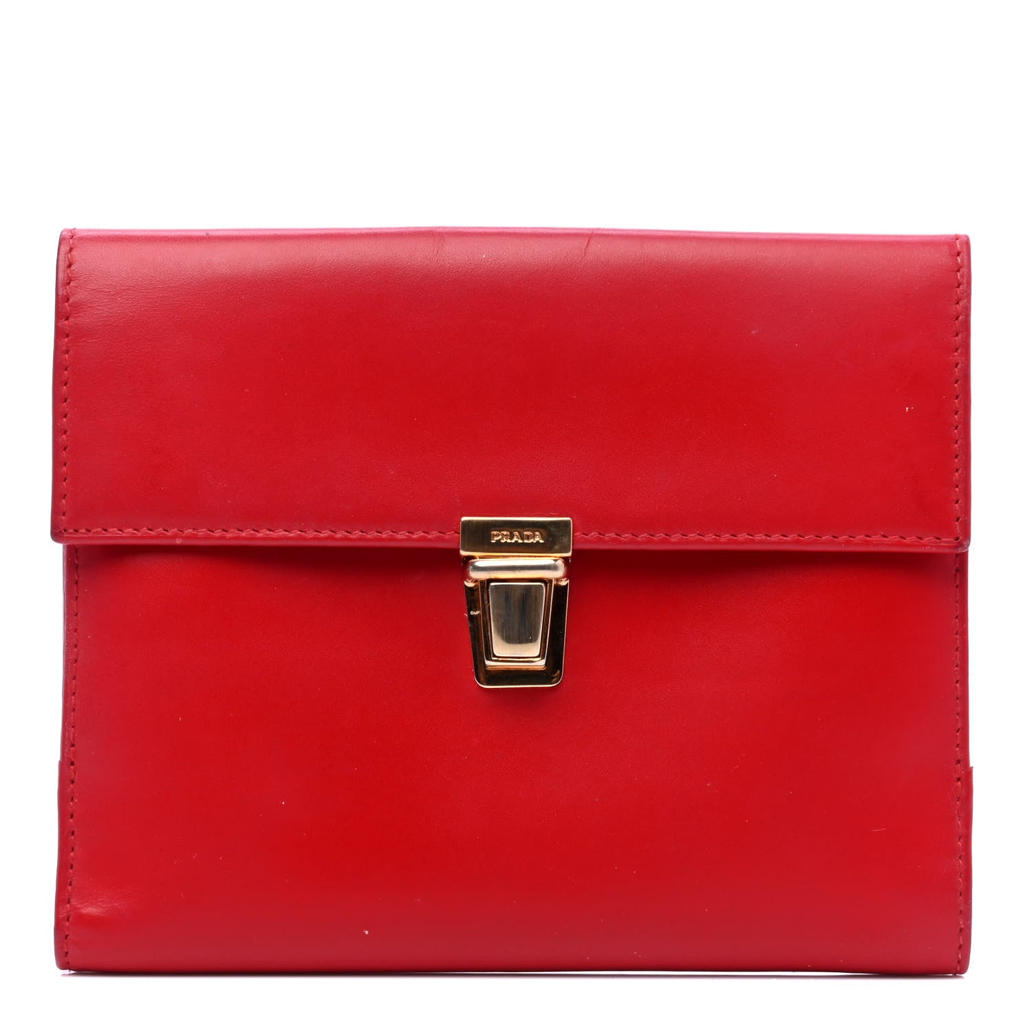 Prada Vitello Pocket Wallet Fuoco 1 of 5