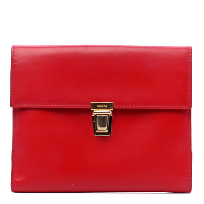 Prada Vitello Pocket Wallet Fuoco 1 of 5
