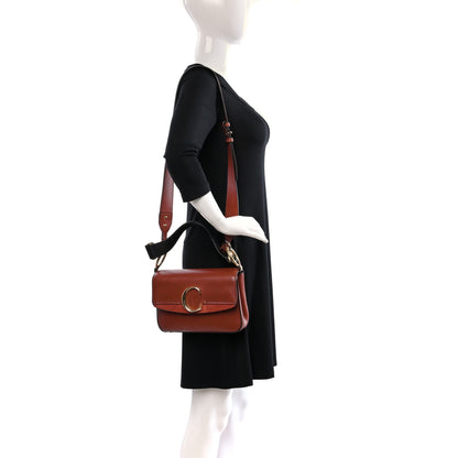 Chloe Calfskin Small C Double Carry Sepia Brown 2 of 9