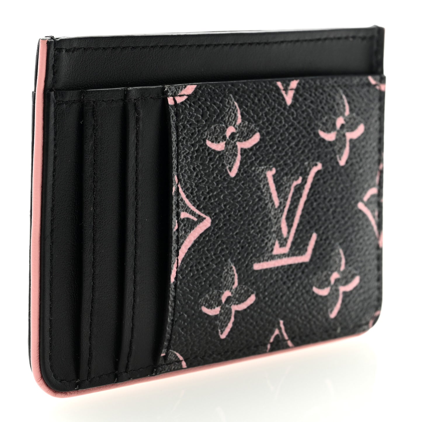 Monogram Fall for You LV Side-Up Card Holder Black