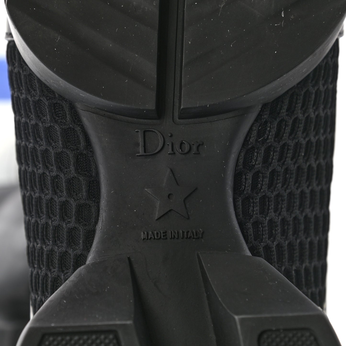 Mesh Calfskin Womens D-Connect Sneakers 38 Black