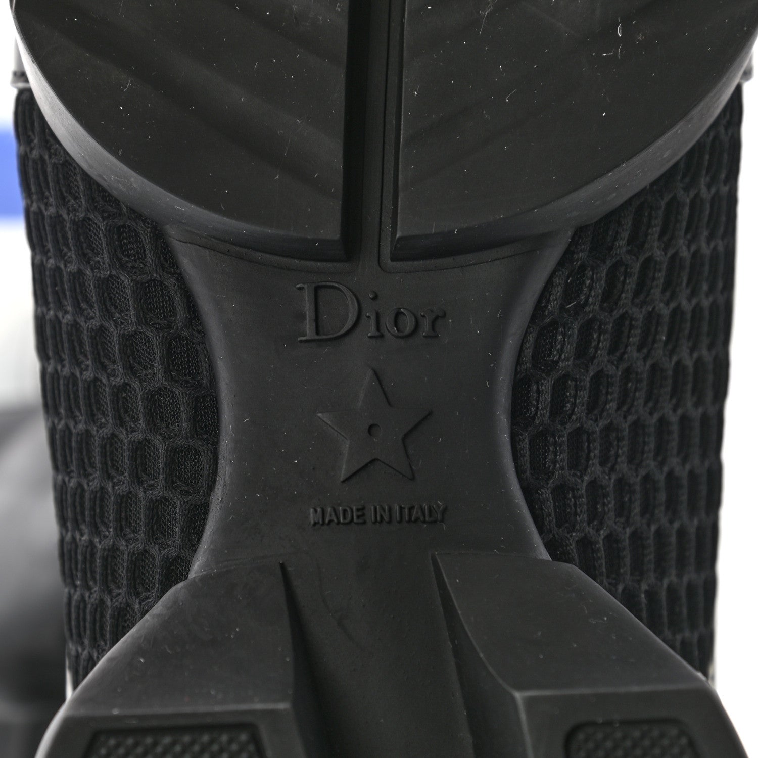 Christian Dior Mesh Calfskin Womens D-Connect Sneakers 38 Black 6 of 10