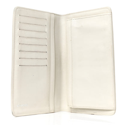 Chanel Calfskin Diamond Stitched Yen Wallet Dark Navy Blue 5 of 9