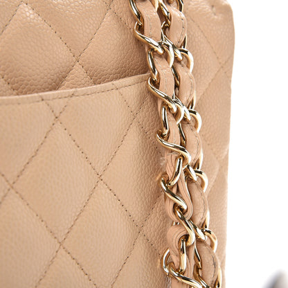 Chanel Caviar Quilted Jumbo Single Flap Beige Clair 11 of 13