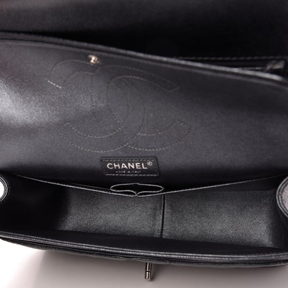 Chanel Pearly Caviar Quilted Jumbo Double Flap Black 5 of 11