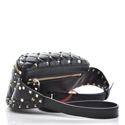 Valentino Garavani Lambskin Rockstud Spike Belt Bag 95 Black 4 of 6