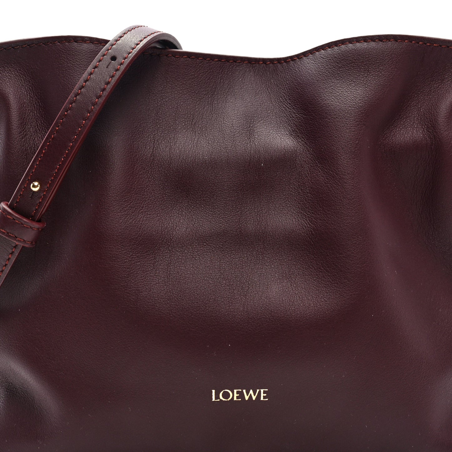 Calfskin Mini Flamenco Knot Clutch Dark Burgundy
