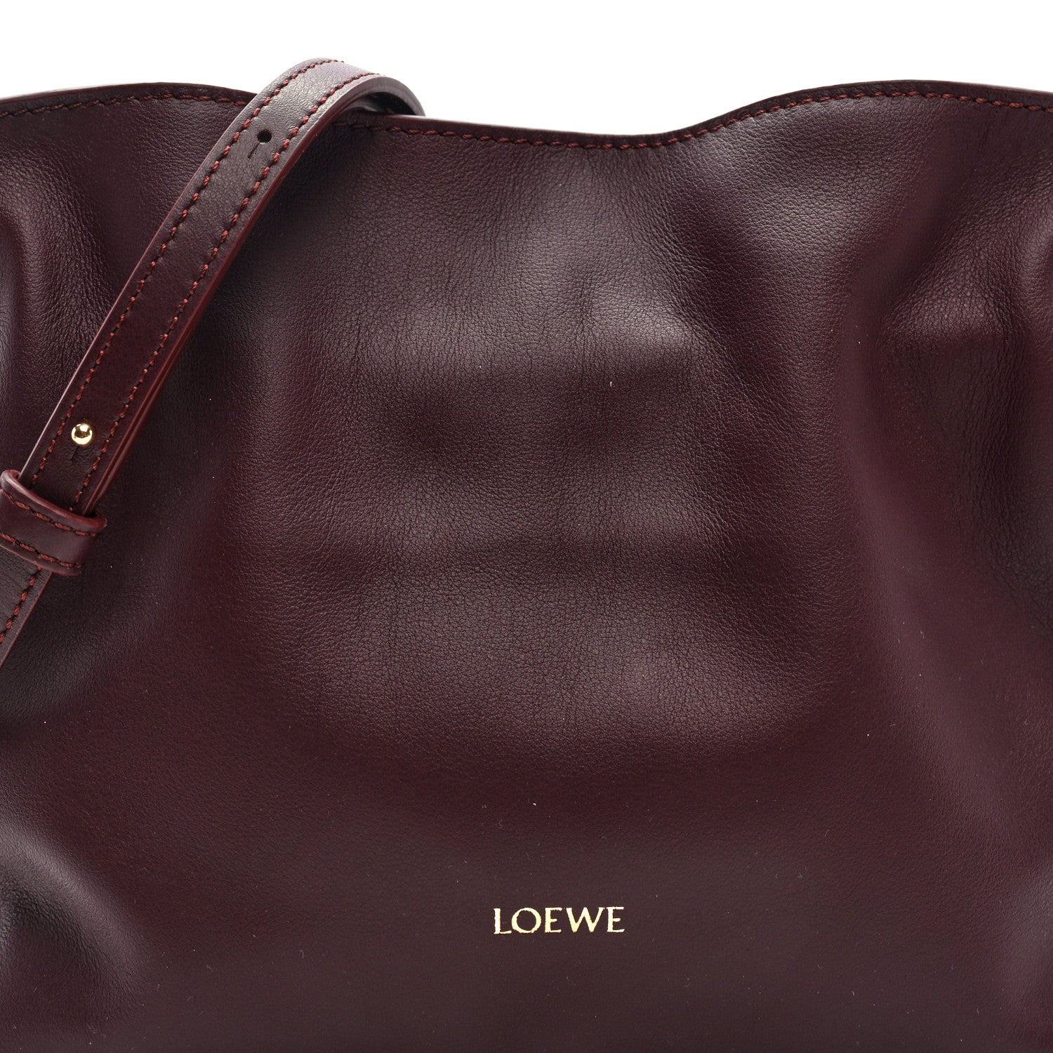 Loewe Calfskin Mini Flamenco Knot Clutch Dark Burgundy 7 of 9