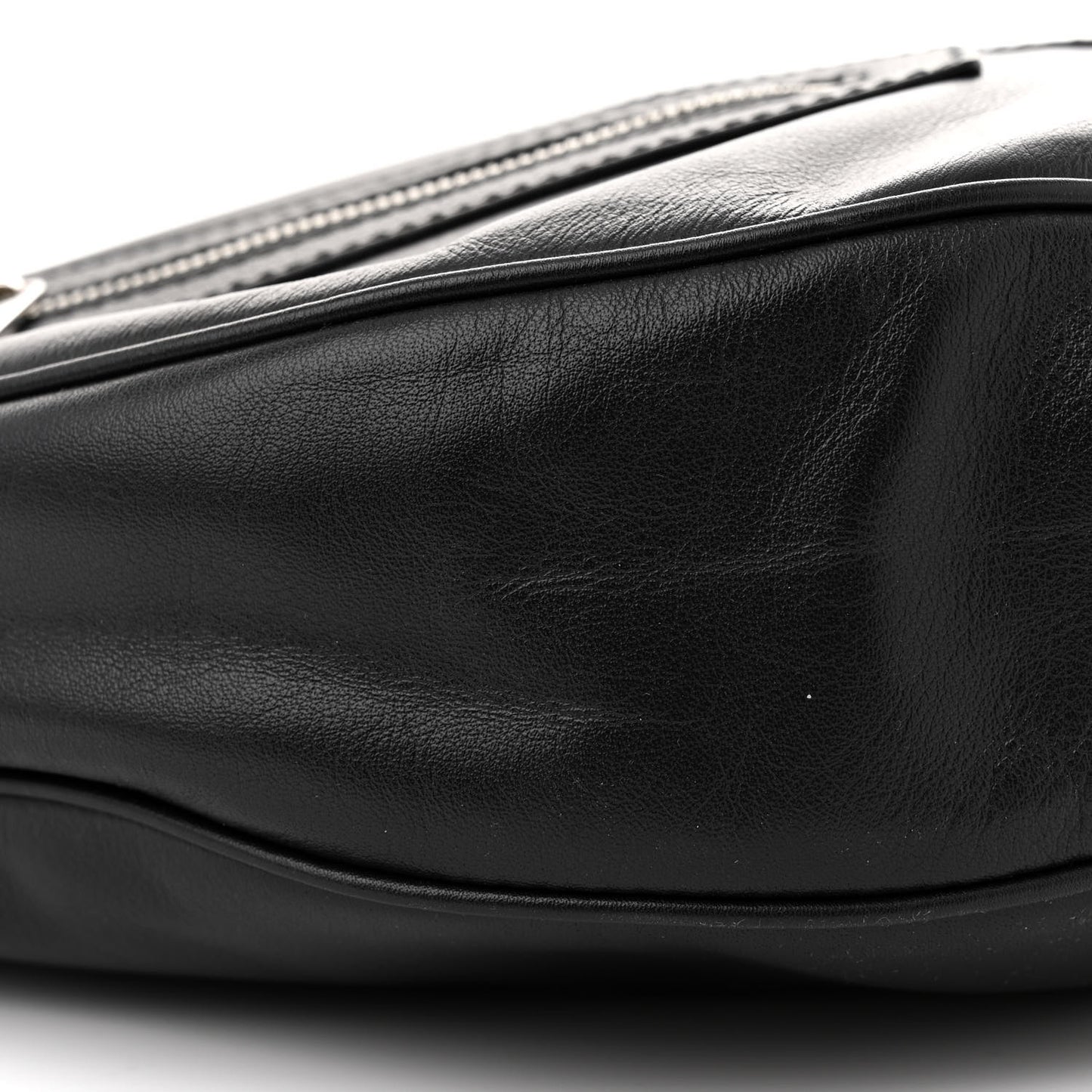 Calfskin Medium Repeat Zip Hobo Black
