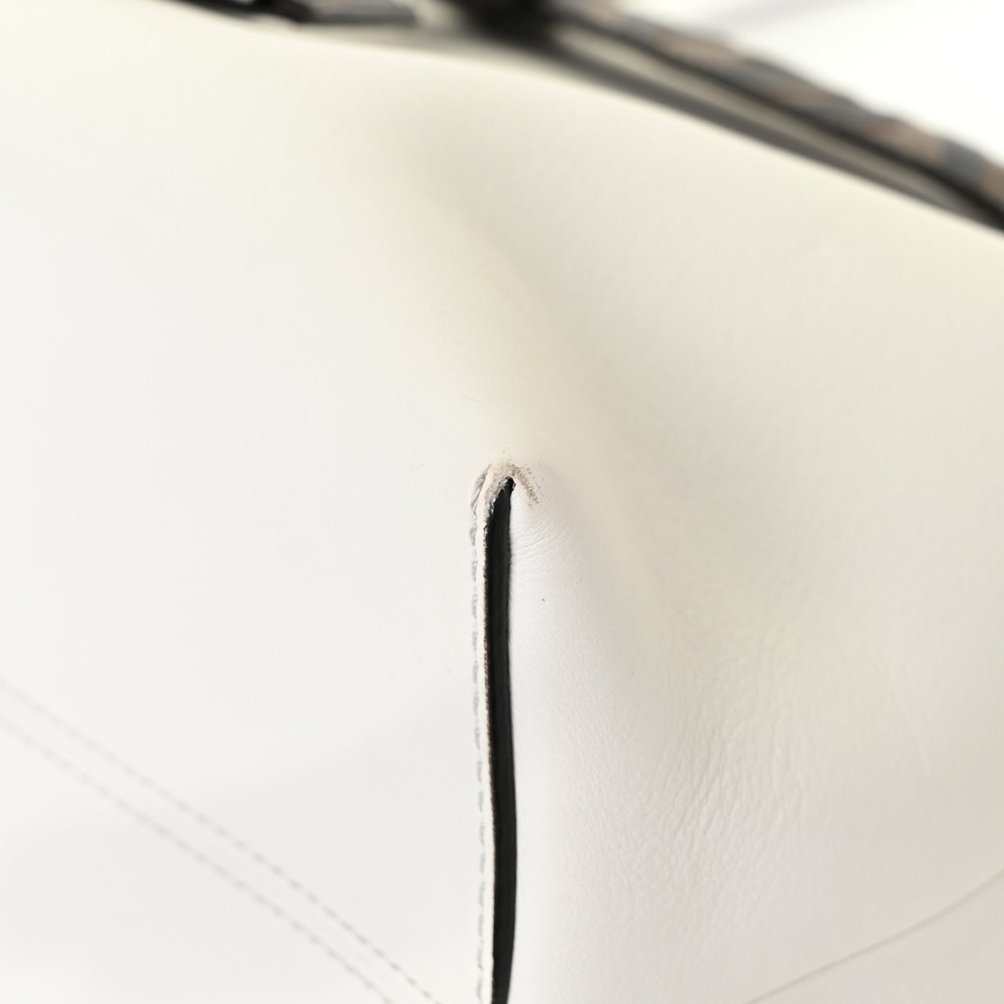 Vitello Dolce Bi-Color FF 1974 Embossed Medium By The Way Boston Bag White Ice Maya Black