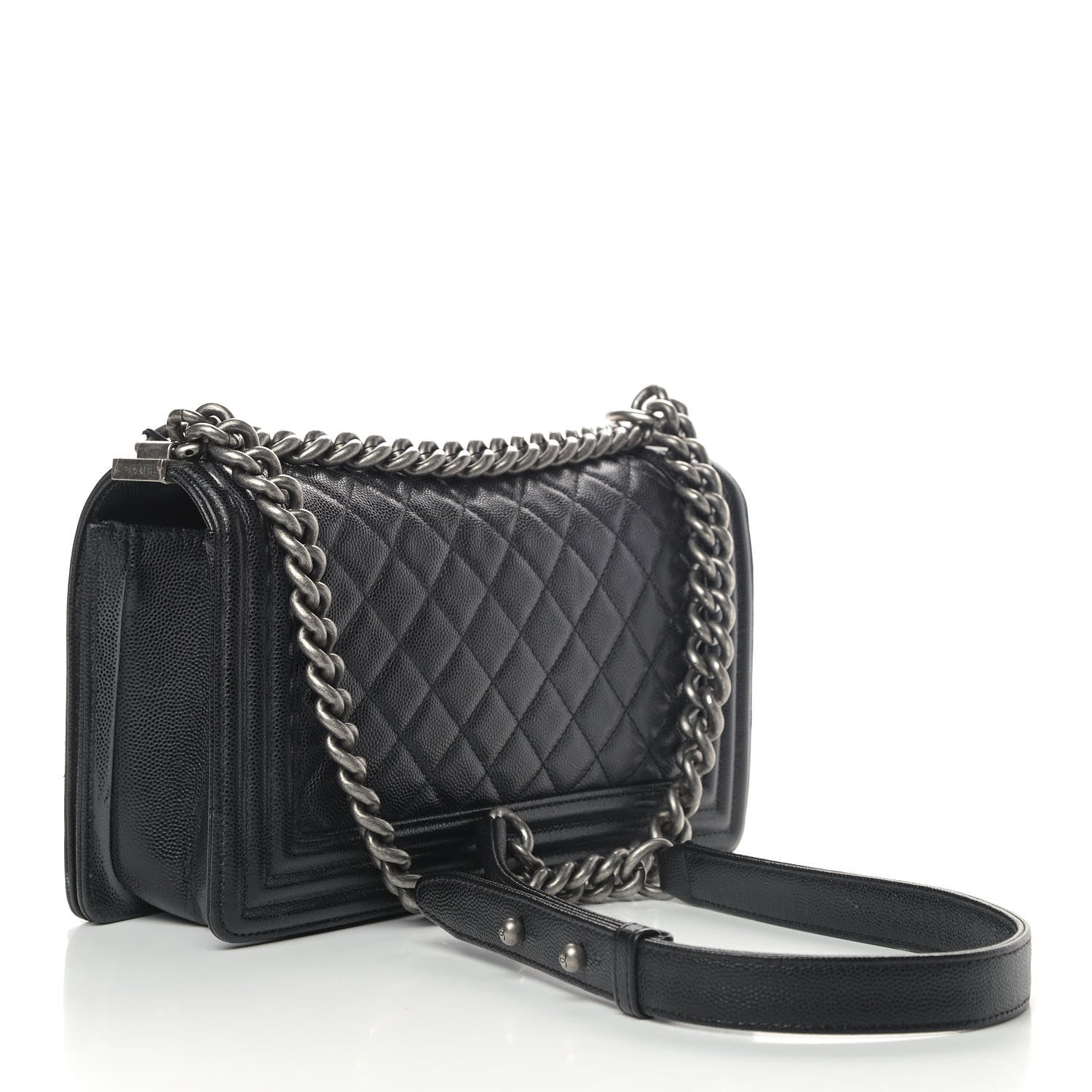 Chanel Caviar Quilted Medium Boy Flap Black 2 of 8