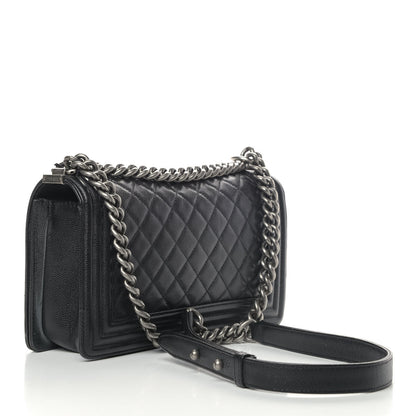 Chanel Caviar Quilted Medium Boy Flap Black 2 of 8