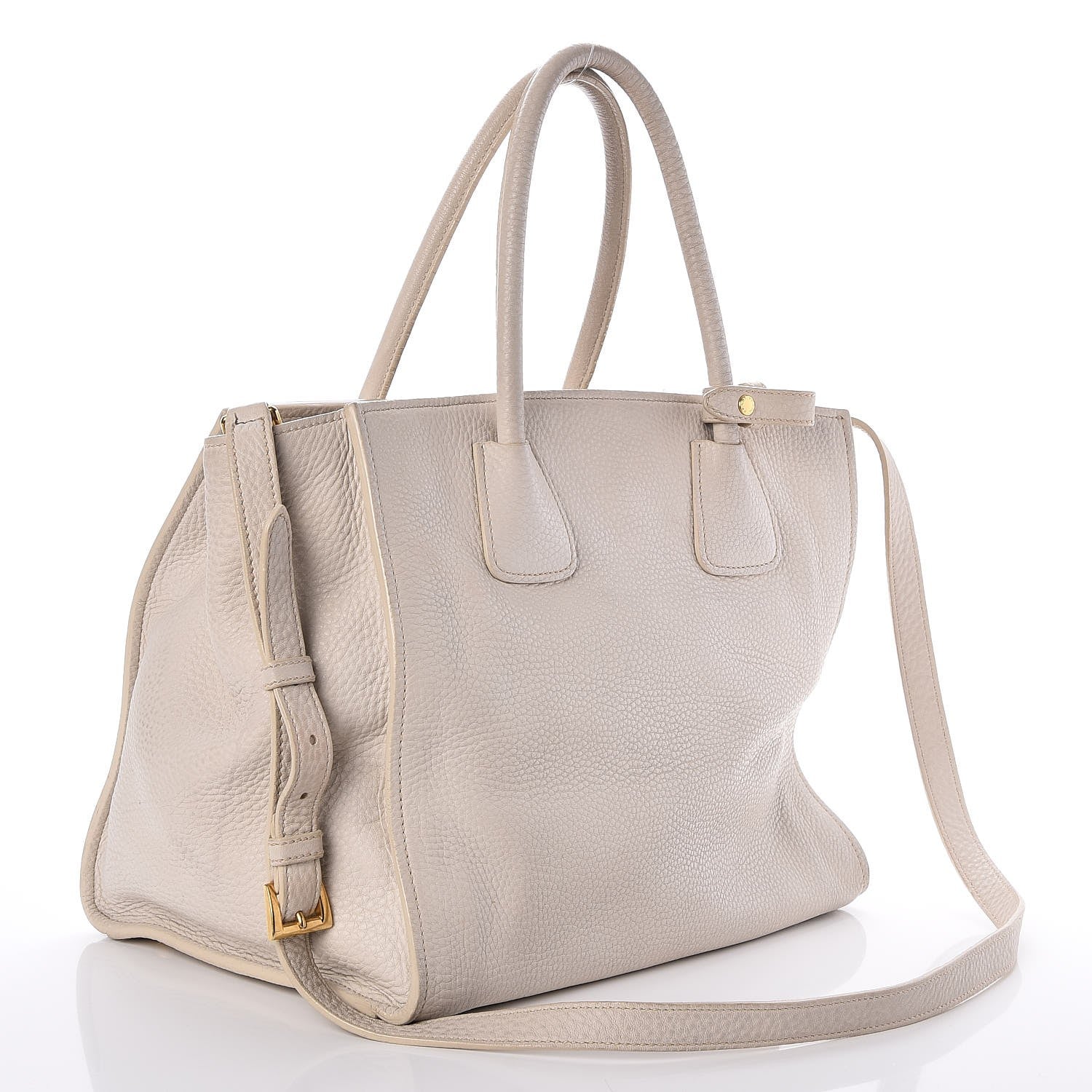 Prada Vitello Daino Shopping Tote Talco 4 of 9