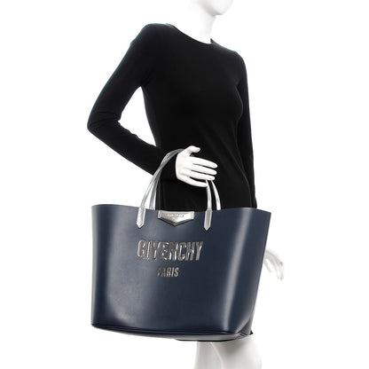 Givenchy Calfskin Large Antigona Tote Night Blue Silver 2 of 7