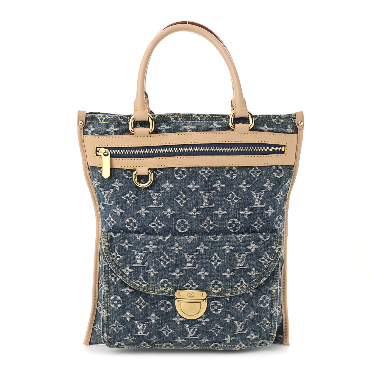 Louis Vuitton Monogram Denim Sac Plat Blue 1766669 – FASHIONPHILE