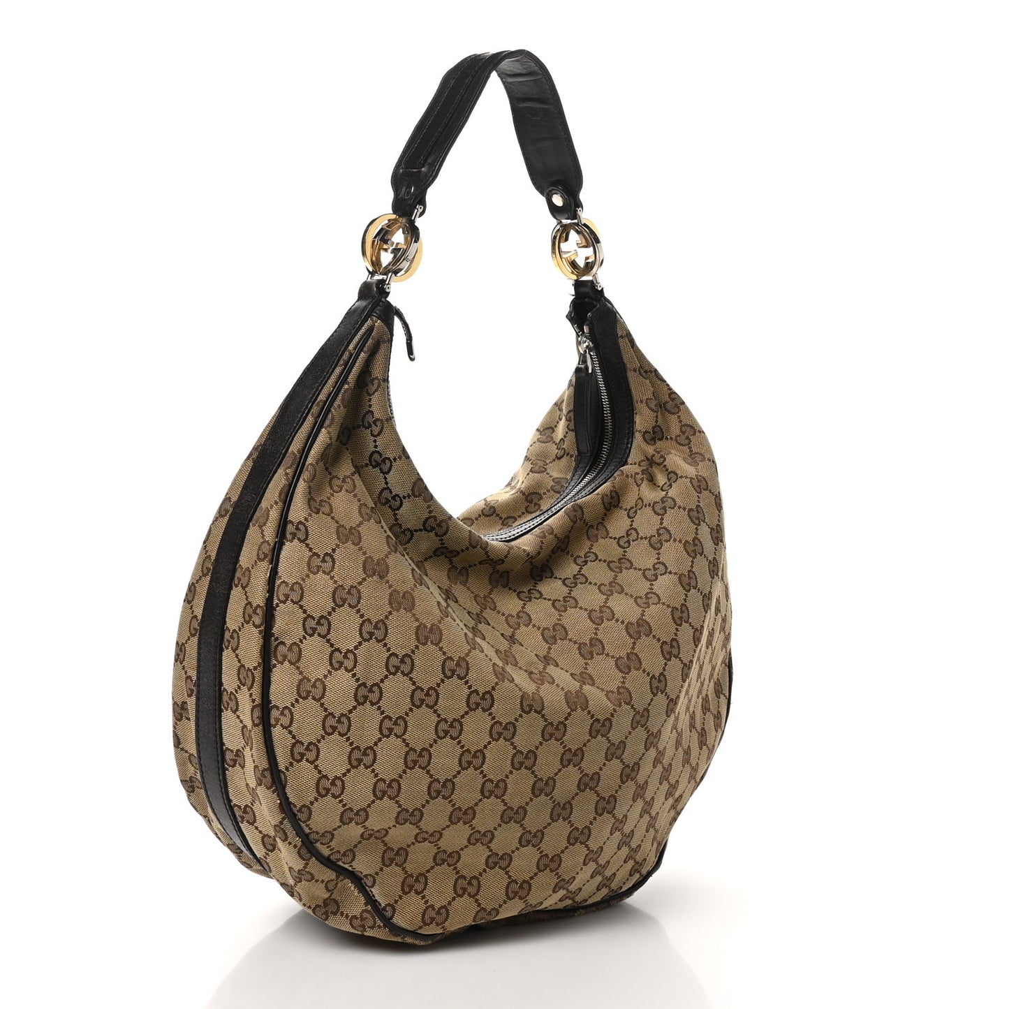 Monogram Large GG Twins Hobo Dark Brown