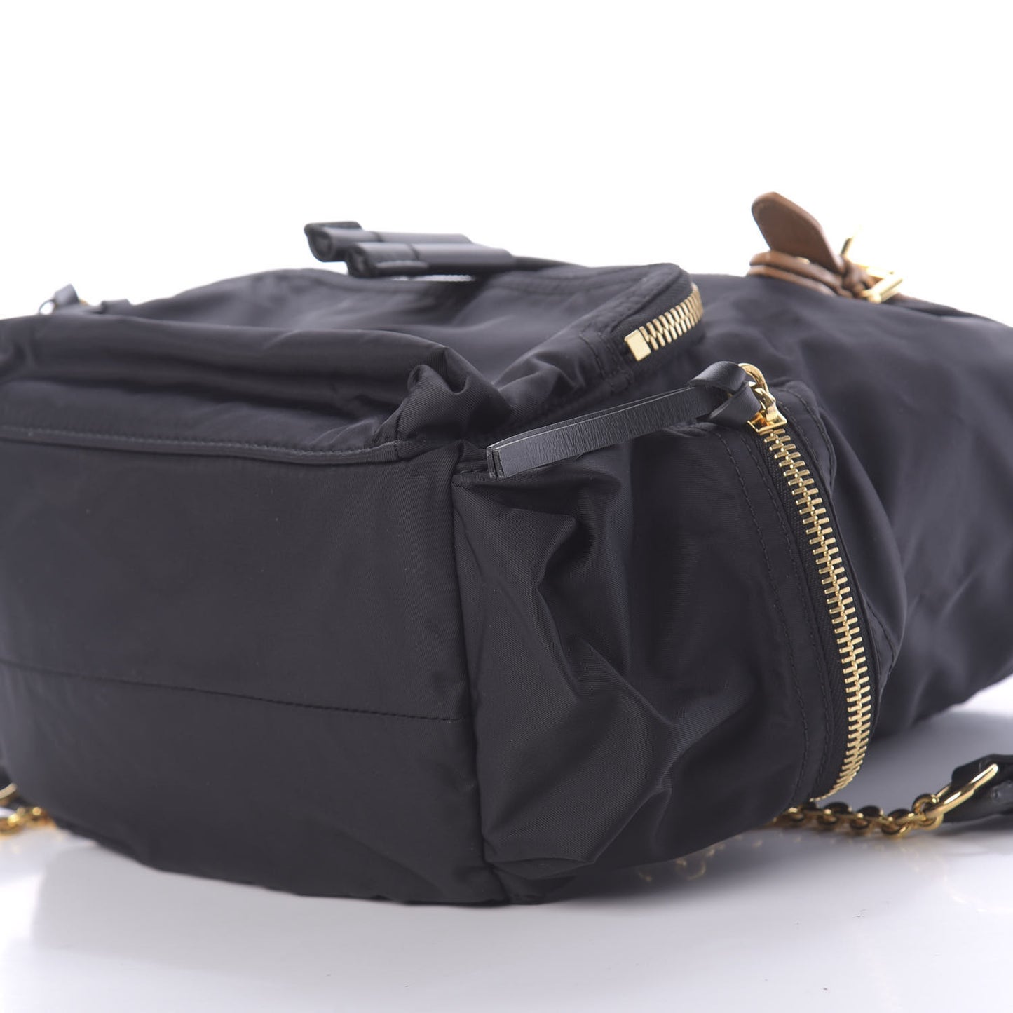 Nylon Medium Rucksack Backpack Black