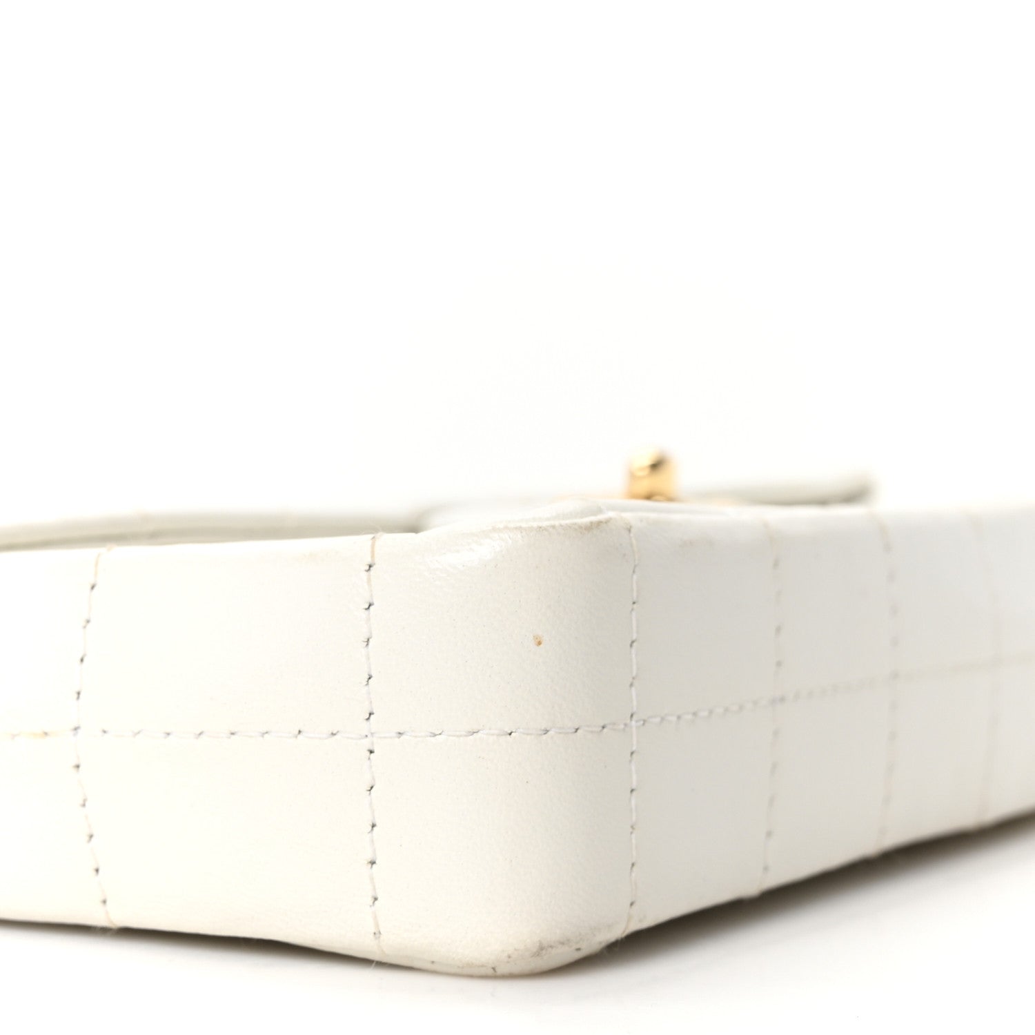 Chanel Lambskin East West Chocolate Bar Flap White 9 of 10