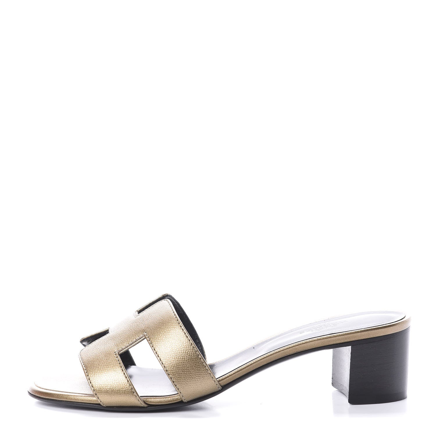 Hermes Madame Calfskin Oasis Sandals 36 Doré Vieilli 1 of 8