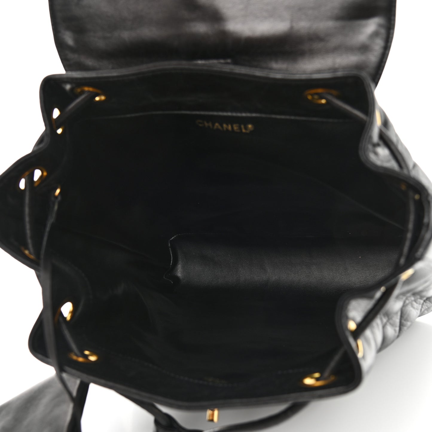 Lambskin Quilted CC Backpack Black